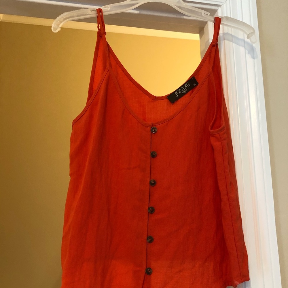 Jondie Orange Blouse with adjustable straps